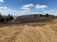 Crews tackle 15-acre field fire near Ruardean