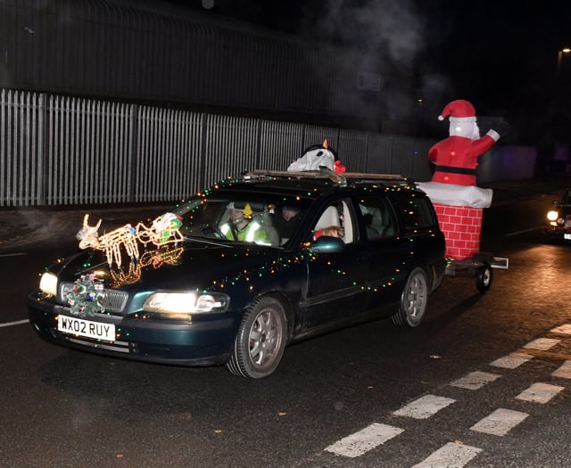 Vehicle convoy lights up Cinderford for Christmas