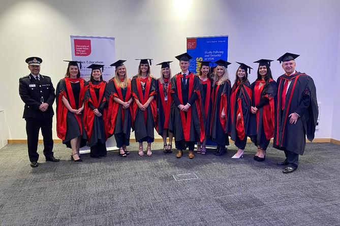 The police graduates with PCC Chris Nelson