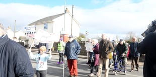 Villagers on the A48 hold 'mass crossings' to highlight safety