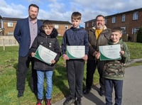 Three young Cinderford friends awarded for helping community