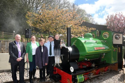 Britain's newest steam locomotive is unveiled in the Forest of Dean