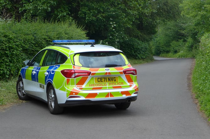 Police block road at Forge Road