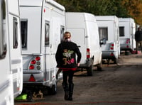 Dozens of Traveller caravans in the Forest of Dean