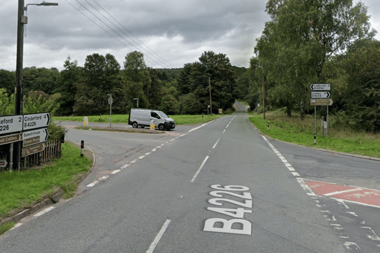 The Cannop crossroads on the B4226