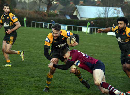 Outside half Nathan Brooks was Newent’s man-of-the-match.