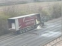 A lorry fire on the M5 has caused long delays for motorists