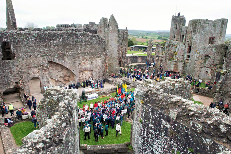 Celebrating the patron saint of scouting at Raglan Castle