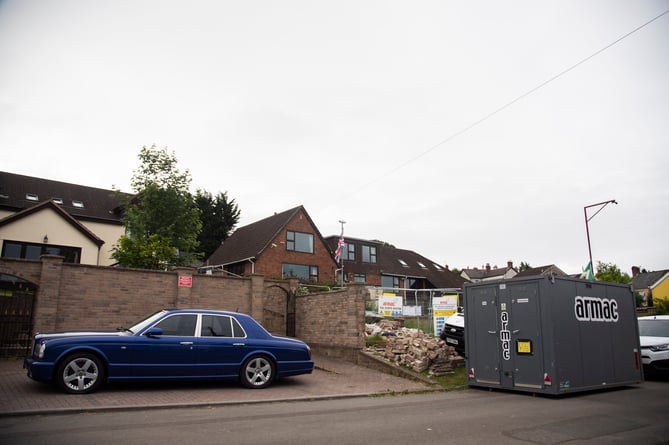 Demolition work has begun on Britain's biggest man cave, 10 years on from when it was constructed without planning permission by Graham Wildin. Cinderford, Gloucestershire. June 04 2024.  The UK's âbiggest man caveâ is finally being torn down after a long running battle over the "eyesore" built more than ten years ago. Millionaire Graham Wildin, 70, has continuously defied court orders to knock down his illegal 10,000sq/ft leisure complex - and has even served jail time over it. The row has been ongoing since 2014 when he built the man cave with a bowling alley, casino and a cinema at the back of his home - without planning permission. Wildin, of Cinderford, Glos, was even locked up for failing to comply with a court order to decommission the building and has lost a string of other court cases.
