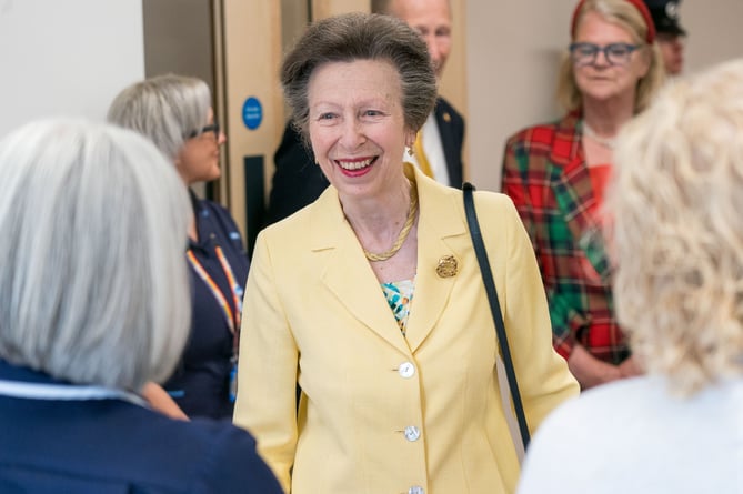 The Princess Royal spoke with staff about their work.