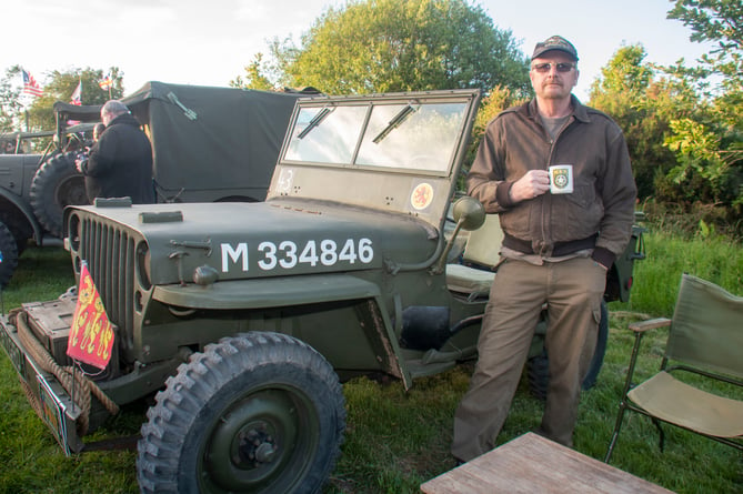 Jeremy Tobin of Bailey Lane End with his ex-British Army GPW vehicle at Ruardean.