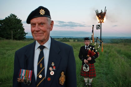 Beacon lit by son of D-Day veteran