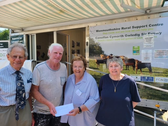 Pictured from left: Bob Stevenson, Colin Roberts, of Gwent Metal Detecting Club, Shirley Hughes and Patti Griffiths.