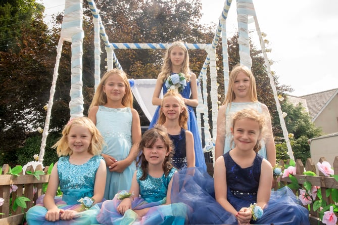 Carnival Queen Lily Elliott and her attendants.