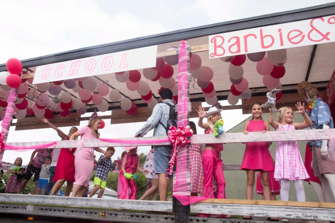 Parkend School's float was inspired by Barbie.