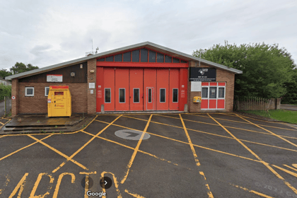 Police establish cordon around fire station