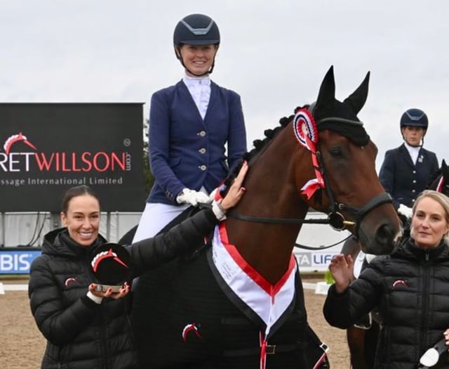 Horse rider Bryony scores British Dressage titles hat-trick 