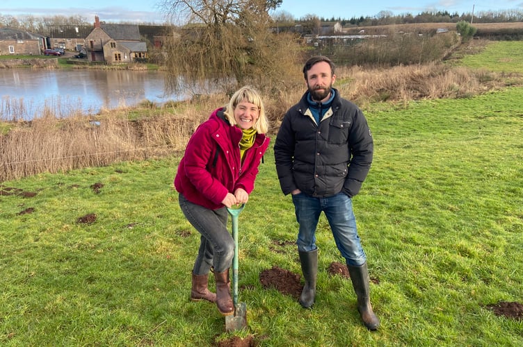 Will and Abi at Noxon Farm in St Briavels