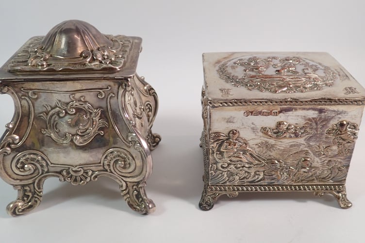 Two Silver Tea Caddies